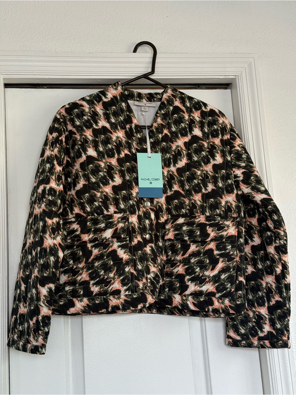 Rachel Comey Quilted Bomber Jacket in Black & Pink